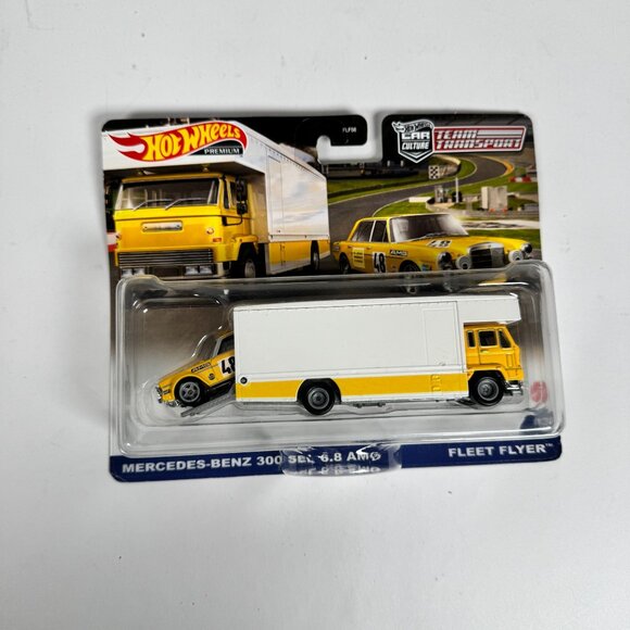 Hot Wheels Team Transport Mercedes-Benz 300 SEL 6.8 AMG & Fleet Flyer Premium - Picture 3 of 3